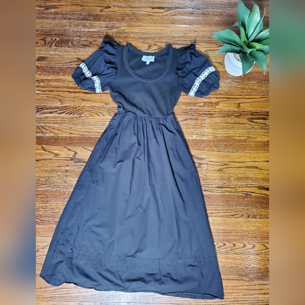 Cleobella Selman Organic Cotton Black Modi Dress Size M - Picture 5 of 13